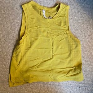 lululemon Yellow Train To Be Tank